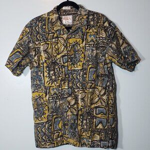 Marc Edwards Tropical Hawaiian Short Sleeve Casual Shirt size M Vintage